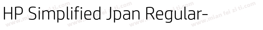 HP Simplified Jpan Regular字体转换